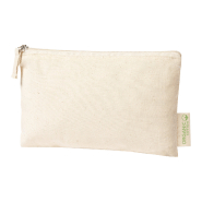Trousse de maquillage zippée en coton biologique - 180 g/m² - Couleur naturelle_1