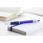 Stylo à bille en plastique - grip en caoutchouc - encre bleue - 8g_1