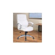 Fauteuil de bureau 120 blanc - pivotant, similicuir haut de gamme, mécanisme multifonctionnel_1