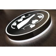 Lettrage 3D haut de gamme avec face lumineuse et chants colorés