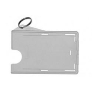 Porte-badge porte clé anneau - référence : ids72anneau - lot de 100, incassable, polycarbonate translucide_1