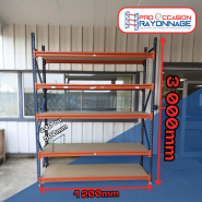 Rack mi-lourd - Hauteur 3000mm, Longueur 1200mm, Profondeur 400 ou 500mm - Mecalux M7_1