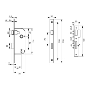 Serrure encastrable pour porte intérieure - 2 tours - 1 clé - THIRARD - acier époxy ou zinguée_1