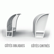 Abris de touche monobloc en aluminium - blanc - Click for Foot TG500150/ABCOTV2C - 1,50m à 7,50m_1