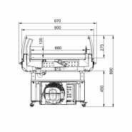 Îlot réfrigéré IMPULSE EWCC MINI 03 - bac carré 4 faces transparentes avec joues plexi renforcées_1
