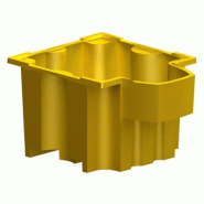 Bac de rétention PE 1100 litres + Caillebotis + Réceptacle intégré - Sans caillebotis_1