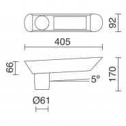 Luminaire pour mât Arya IP66 - LED SMD 27W 3500K - Aluminium anodisé - Extérieur_1