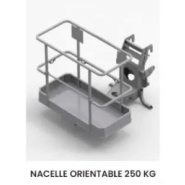 Nacelle orientable pour chariot télescopique - Modèles de 250 KG et 500 KG_1