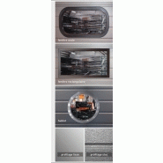 Porte sectionnelle industrielle Thermo – automatique, repliable en plafond, pleine, panneaux sandwich 45 mm avec portillon – isolation thermique et sonore_1