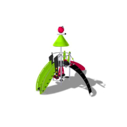 Structure multi-activités métallique Etnik Reine Charlotte - LD1EK0060 - Ludoparc - 2 à 8 ans - Hauteur 4,05m - Inox_1