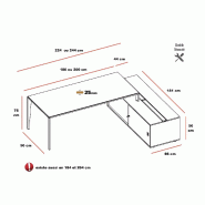 Bureau manager X5 avec meuble retour intégré - Officity - 224, Anthracite, Eucalyptus 53_1