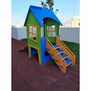 Maisonnette pour aire de jeux en acier inoxydable - Conforme EN1176 - Référence BT12020_1