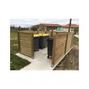 Cache-conteneurs en pin - Challenv - pour 2 bacs 4 roues ou 4 bacs 2 roues - Fabrication française_1