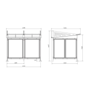 Abri vélo convivial et moderne avec porte-à-faux - Dimensions 2700x2097x2323 mm - Structure acier galvanisé_1