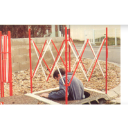 Barrière extensible - Sodimar - Barex carrée ou rectangulaire, dimensions 1000x1000mm, 1500x1000mm ou 3000x1000mm_1