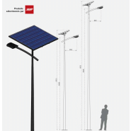 Lampadaire urbain solaire smartlight 6.1 - 8.1 / led / en acier galvanisé Lampadaire urbain solaire smartlight 6.1 - 8.1 / led / en acier galvanisé