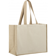 Sac Bi-Matière - Tote bag coton 320grs avec soufflets jute - Sunset SUNSE001/001_1