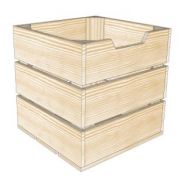 Eket - caisses en bois - simply à box - l30 x h30 x p29 cm