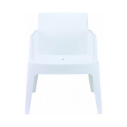 Fauteuil en résine BOX - Stamp - empilable et recyclable pour usage extérieur_1