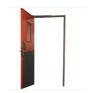 Porte coupe-feu bois 1 vantail - 30 mn ou 60 mn - EI30 ou EI60 - Oculus rond ou rectangulaire - Joint anti-pince doigts - Barre antipanique_1