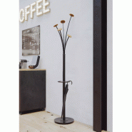 Porte manteau design noir & bois clair FESTY_1