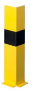 Protection angle FIXE - Tôle épaisseur 8 mm - Peinture poudre époxy jaune avec bandes de signalisation noires - 2 hauteurs : 80cm et 120cm_1