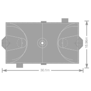 Terrain multisport Arena Miami réf-8019756 - Hags - 30100 mm de long, 16000 mm de large, zone de sécurité de 447 m²_1