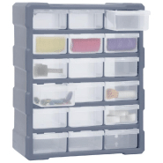 Vidaxl organisateur multi-tiroirs avec 18 tiroirs centraux 38x16x47 cm 149598_1