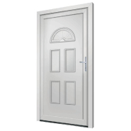 Vidaxl porte d'entrée blanc 98x208 cm pvc 3187919_1