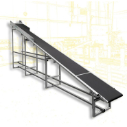 Convoyeur industriel avec bande en acier galvanisé ou inoxydable