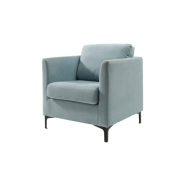 Fauteuil Spencer 75 cm - Home Spirit - Compact et élégant, structure en bois et métal noir_1