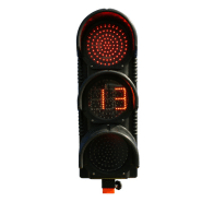 Feux tricolores de chantier Diabolux avec décompte de temps - jeu de 2 - autonomie 3 semaines - optiques à diodes grand angle_1