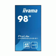 Iiyama LH9852UHS-B1 àÉcran d'affichage dynamique àÉcran plat de signalisation numérique 2,49 m (98