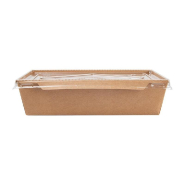 Barquette Kraft + couvercle PET 1200cc 19,8x13,8x5 - par 50_1