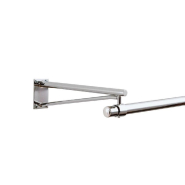 Console murale support tube 25mm - acier gris - pour barre de penderie_1