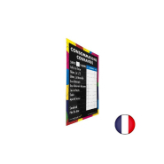 Panneau d'affichage moderne - Consommations courantes - 61 x 41 cm - Référence : REG600-11P_1
