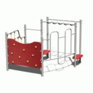 Parcours de santé sportif circulaire avec échelle de suspension - MES07I - CREA Équipements_1