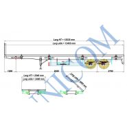 Plateau biverse tandem simple - remorque plateau pour poids lourd - tunicom - ptc 26900 kg_1