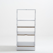 Structure comptoir d'accueil Receptio L50xP61,9xH111cm - blanc - Ligne tendance, modularité d'agencement_1