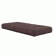 Fauteuil futon standard convertible Cube Chair - couleur marron - 3 configurations : fauteuil, matelas, pouf_1