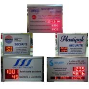 Panneau d'affichage de sécurité et gestion de nombre de jours sans accidents dans les entreprises - INTSNBJSA_2