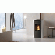 Poele a granules edilkamin dania air tight c - verre blanc_1