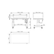 Table à langer pour handicapé - Granberg CARE 345 - électrique, mobile, avec barrières de protection, largeur 140 cm_1