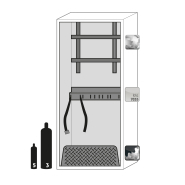 Armoire de stockage intérieure pour bouteilles de gaz G-CLASSIC-30 - Modèle G30.205.090 - Réf 30673-001-30674 - Conforme NF EN 14470-2_1