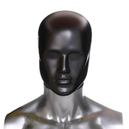 Tête homme abstraite pour mannequin modulable noir mat_1
