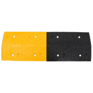 Vidaxl ralentisseur jaune et noir 97x32,5x4 cm caoutchouc 153106_1