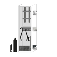 Armoire de stockage intérieure pour bouteilles de gaz G-ULTIMATE-90 modèle G90.205.060 - Réf 30676-005-30681 - Sécurité conforme NF EN 14470-2_1