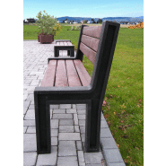 Banc public SIS UM337 - En plastique recyclé, résistant et écologique_1