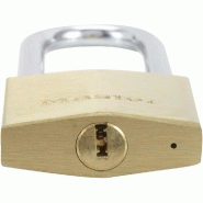 Cadenas à clé MASTER LOCK - laiton massif 50 mm, anse acier cémenté 64 mm, haut niveau de sécurité_1