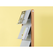 Présentoir à fixation murale, sur pied ou sur roulette - ROUND 20 - Ref : 4070.Grey_1